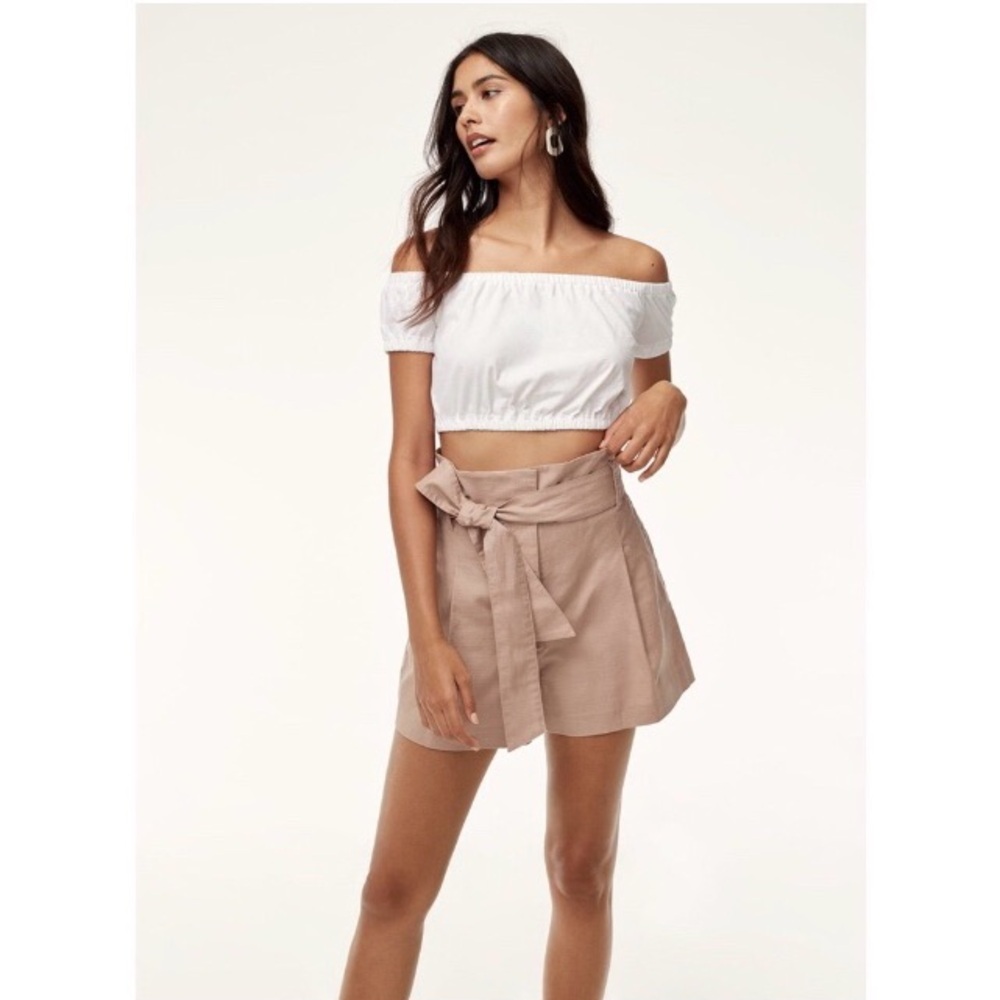 Wilfred linen blend paperbag belted short 2 Cairo